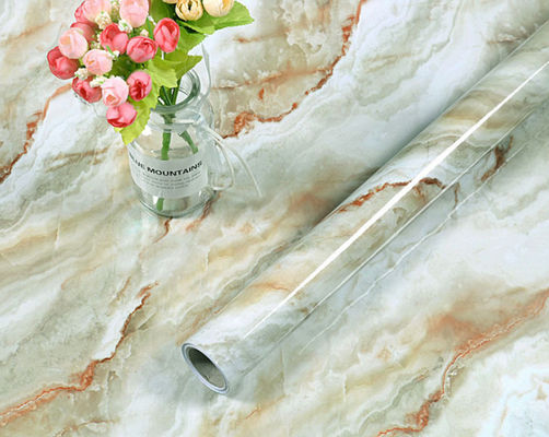 Soundproof Marble PVC Wall Stickers For Living Room , Wallpaper 45cmx10m