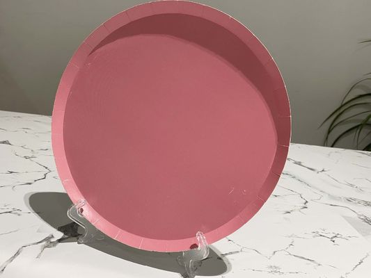 350g CMYK Color Round Disposable Paper Plate For Carnival