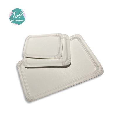 250gsm Offset Printing Sustainable Square White Paper Plates , Party Paper Plates