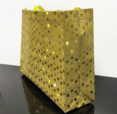 44*15*24cm Golden Metallic Laminated Shopping Carry Bags