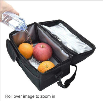 43*34*34cm Big Volume Aluminum Foil Black Insulated Lunch Bag